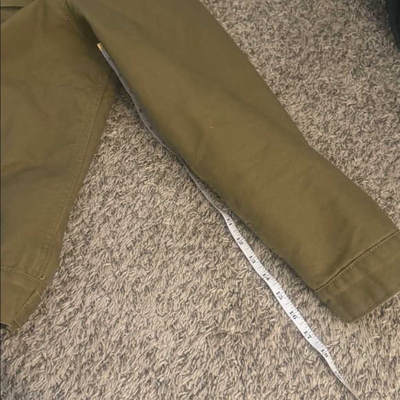 Levi's Men's Olive Khaki Sherpa Lined Trucker Denim Jacket Size Large - Picture 11 of 13